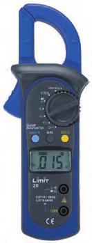 It is possible to measure direct/alternating voltage, direct/alternating current, resistance, capacitance and frequency.