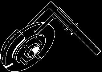 Also suitable for measuring diameters of cylindrical workpieces. Made of stainless steel. Matt chrome plated scale.