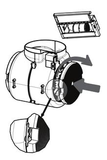 5 Konserwacja 5.1 Filtry tłuszczu 5.1.1 Czyszczenie kasetowych metalowych filtrów tłuszczu Filtry te trzeba czyścić co 2 miesiące, lub częściej w przypadku intensywnego użytkowania.