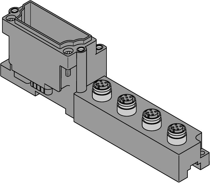 kompatybilny moduł bazowy Rysunek wymiarowy Type Pin configuration BL67-B-4M12 6827187 4 x M12, 5-pole, female, a-coded Konfiguracja pinów Comments Pasujący przewód podłączeniowy (przykład): WAK4.