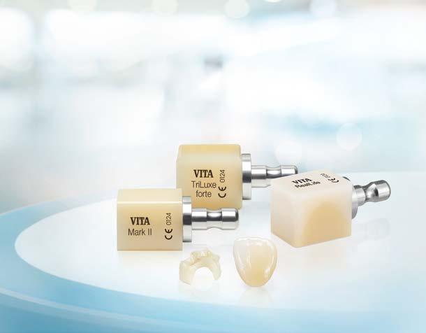VITABLOCS Mark II, TriLuxe forte, RealLife Skuteczność potwierdzona milion razy. VITA SUPRINITY PC VITA ENAMIC VITABLOCS FACTS & FEATURES Co? Korzyści?