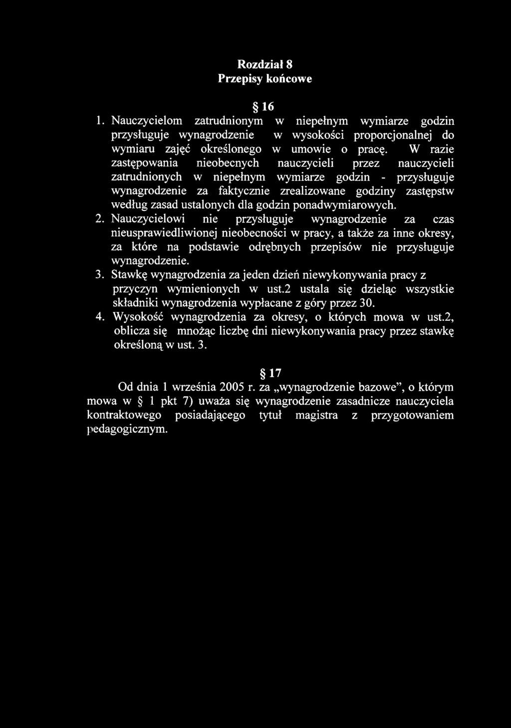 ustalonych dla godzin ponadwymiarowych. 2.