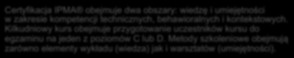 IPMA odgrywa wiodącą rolę w rozwoju i promocji zawodu kierownika projektów, wyznacza standardy i wytyczne dla pracy wielu ekspertów zarządzania projektami.