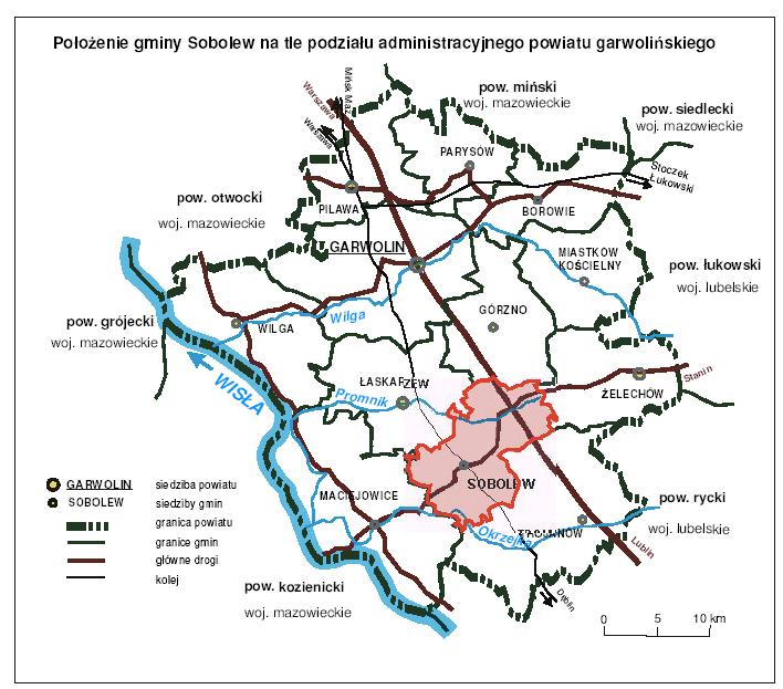 II. UWARUNKOWANIA 1. UWARUNKOWANIA ZEWNĘTRZNE Atutem Gminy jest położenie przy drodze krajowej nr 17 stanowiącej dogodne połączenie komunikacyjne z Warszawą, Garwolinem, Lublinem oraz Hrebennem.