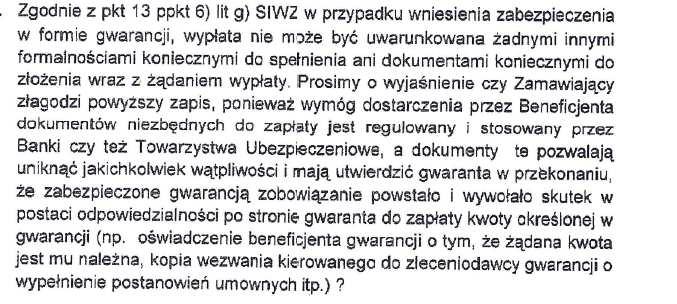 Odpowiedź na pytanie 3: Pełna treść pkt. 13.6) lit.