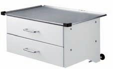 ściennymi Półka na monitor z 2 szufladami Z 2N0 733 2 wymiary półki 300 x 250 mm nośność 8 kg z 2 uchwytami do szyny z ochroną krawędzi Z 2N0