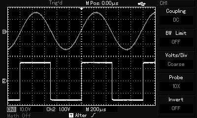 Rysunek 1-2 Przedni panel oscyloskopów wyświetlaczem 7 wielofunkcyjne przyciski menu operacyjnego gniazdo kalibracji interfejs USB Rysunek 1-3 Objaśnienie widoku ekranu oscyloskopów serii UTD2000L
