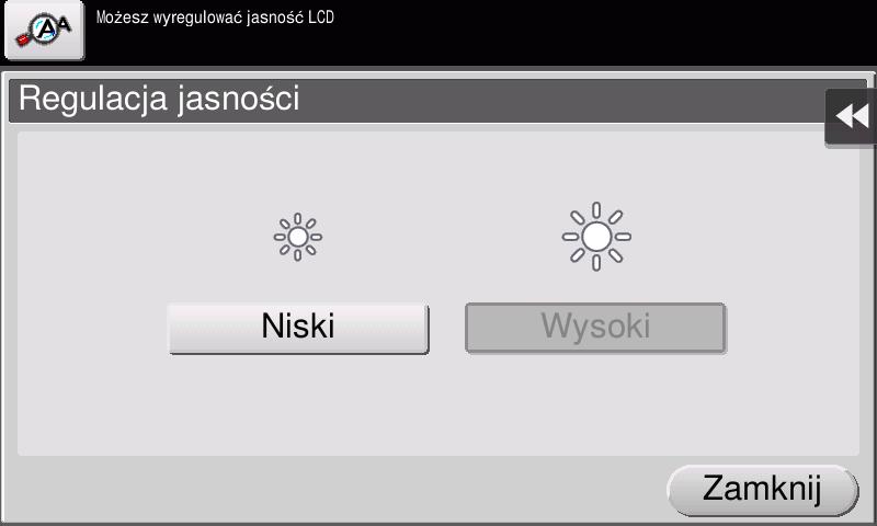 5.4 Panel dotykowy nie jest wyświetlany 5 5.4 Panel dotykowy nie jest wyświetlany Kiedy przez określony czas żadne operacje nie są wykonywane w urządzeniu, Panel dotykowy może zostać wyłączony.