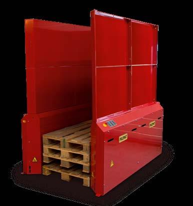 PALOMAT Adjustable umożliwia sztaplowanie i desztaplowanie palet 1200x800mm oraz 1200x1000mm za pomocą jednego urządzenia.