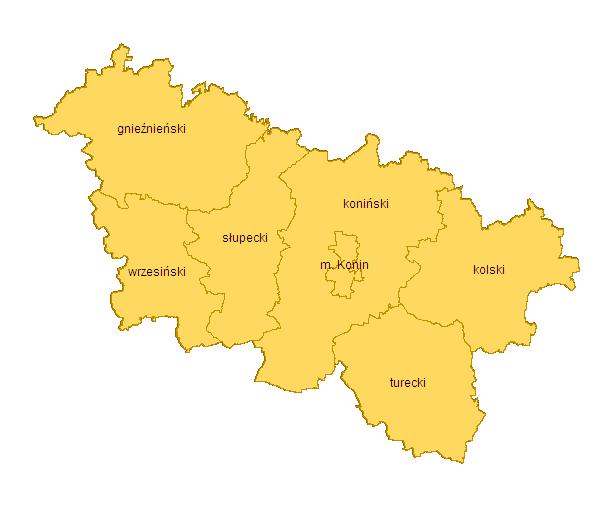 2. Charakterystyka obszaru objętego Planem Transportowym 2.1. Powierzchnia obszaru Konin jest miastem na prawach powiatu grodzkiego, autonomicznego, z własną Radą oraz Prezydentem.