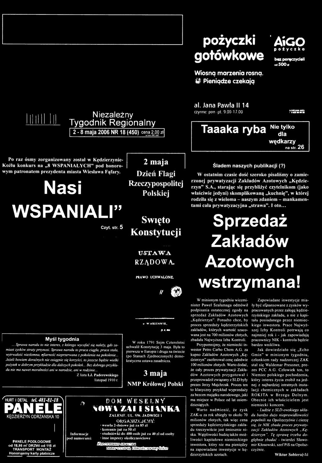 Sprawa narodu to praca ciągła, praca stała, wytrwałość niezłomna, ofiarność nieprzerwana z pokolenia na pokolenie.