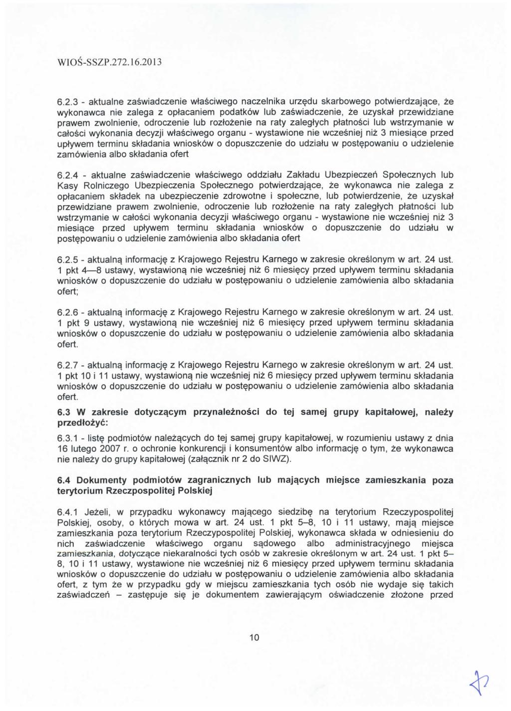 WIOS-SSZP.272.6.203 6.2.3 - aktualne zaswiadczenie wtasciwego naczelnika urzedu skarbowego potwierdzaja.