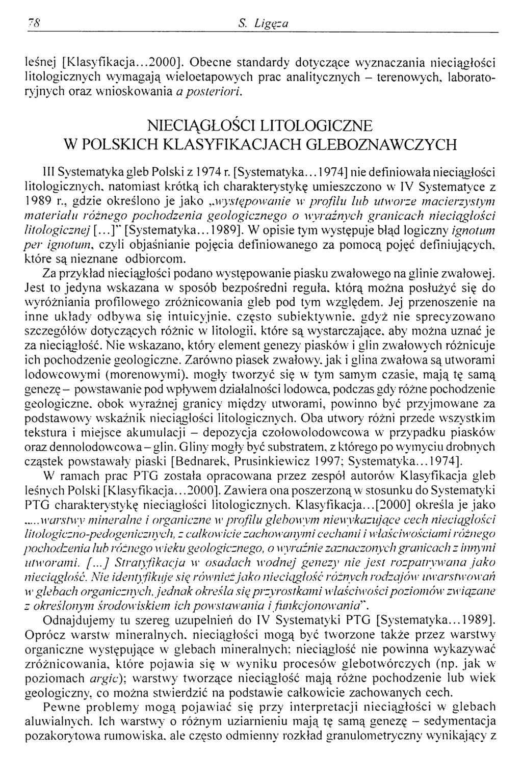 78 S. Ligęza leśnej [Klasyfikacja...2000].