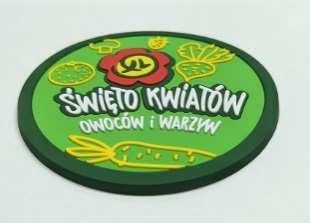 dwustronny, zgodnie z załączonym logo; projekt, wizualizacja i