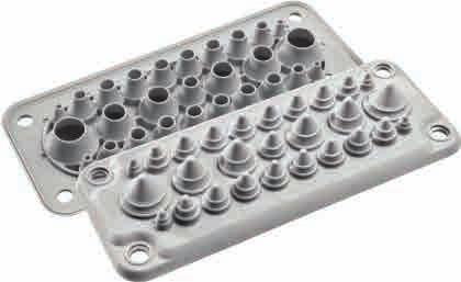 PRZEPUSTY KABLOWE - MULTIGATE do szaf DELTA/RH/RH INOX/HD TYP/NR.