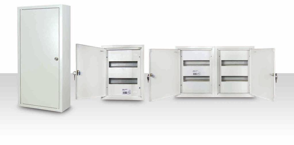 Rozdzielnice niskiego napięcia NRP Dostępne kolory: RAL 9003 MONTAŻ NATYNKOWY IP 3 Zastosowanie: Wnętrzowe rozdzielnice nn przeznaczone do instalowania aparatury modułowej.