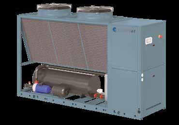 Agregaty skraplające 05 Agregat skraplający SyScroll 85-35 Air RE 94-4 kw Powietrzne Scroll R40A AGREGATY SKRAPLAJĄCE 5 modeli Moc chłodnicza od 94,3 do 4,4 kw 3 wersje: STD (wersja standardowa) HT