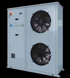 Agregaty skraplające 99 Agregat skraplający SyScroll 0-35 Air RE -36 kw Powietrzne Scroll R40A AGREGATY SKRAPLAJĄCE 4 modele Moc chłodnicza od, do 36, kw Jedna sprężarka typu Scroll Nowy sterownik