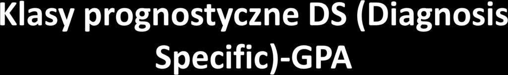 Czynniki prognostyczne w zależności od rozpoznania: Rak płuca (NSCLC i SCLC) 4: wiek, KPS, przerzuty pozaczaszkowe, liczba przerzutów do mózgu Czerniak 2: