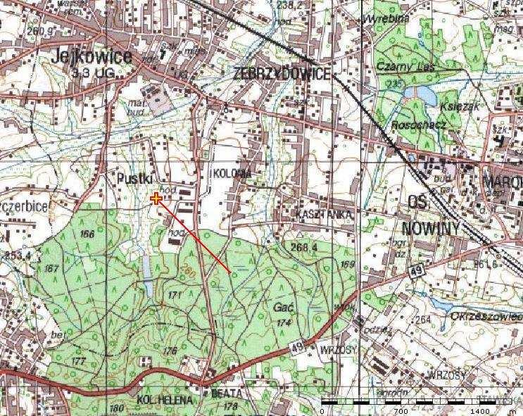 POLE PIERWOTNIE WYBRANE DO LĄDOWANIA MIEJSCE WYPADKU 3a TRAJEKTORIA RUCHU PO