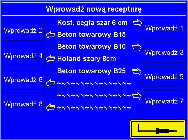 Np. wciskając Wprowadź nowa recepturę otworzy się okno do wprowadzania nowej recepty. Okno to przedstawione jest na rys. 4. Rys. 5 Okno do wprowadzania nowej receptury. Naciskając np.