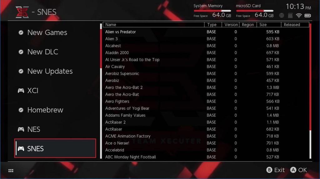 Front-End dla Emulatorów: SX Installer również działa jako graficzny Front-End dla programu Retroarch (homebrew) oraz wszystkich jego rdzeni.