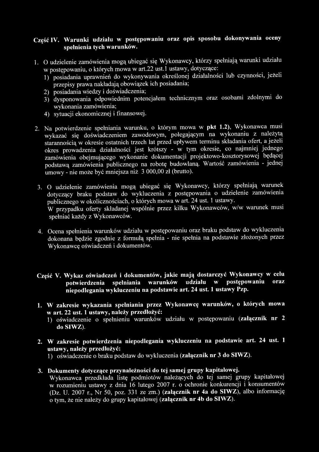 N a potwierdzenie spełniania warunku, o którym mowa w pkt 1.