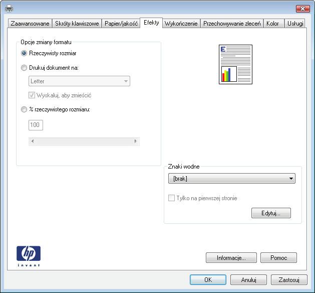 Skalowanie dokumentów do formatu papieru (Windows) 1. W programie wybierz opcję Drukuj. 2.