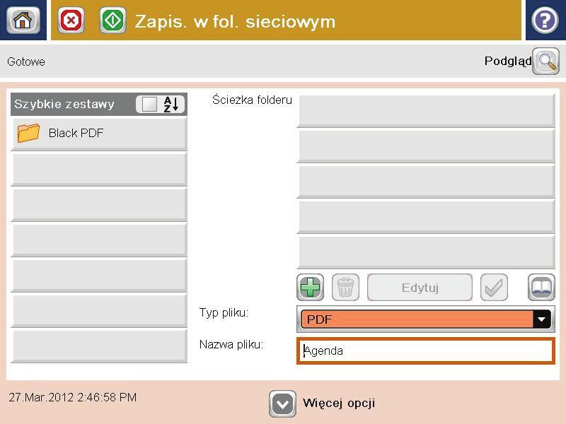 5. Jeśli to konieczne, dotknij menu rozwijanego Typ pliku, aby wybrać inny format pliku
