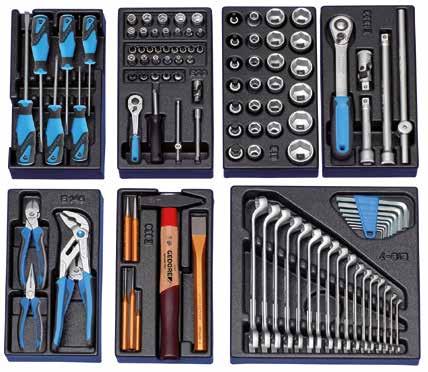 028 029 TS-308 ZESTAW NARZĘDZI W MODUŁACH CHECK TOOL 308-częściowy Zestawienie narzędzi w modułach Check-Tool (CT) Odporne na oleje i tłuszcze Narzędzia w rozmiarach metrycznych Kontrola kompletności