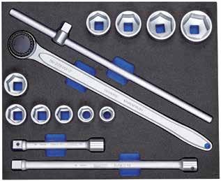 WORKSHOP 15 CT2-7-32 ZESTAW KLUCZY PIERŚCIENIOWO-SZCZĘKOWYCH w 2/3 modułu Check Tool Wymiary: B 315 x T 310 mm 90 91, Klucz pierścieniowo-szczękowy, nr 7, RK 23