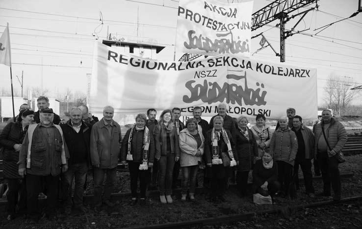 zablokowali tory, biorąc udział w proteście przeciwko m.in.