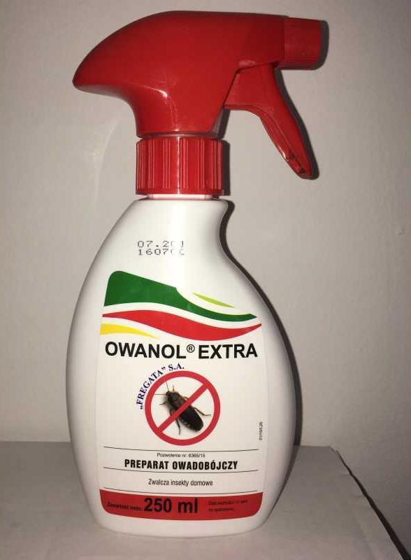 Gotowe preparaty do użytku: OWANOL EXTRA Zwalczanie karaluchów, prusaków, rybików cukrowych oraz robotnic mrówek faraona.