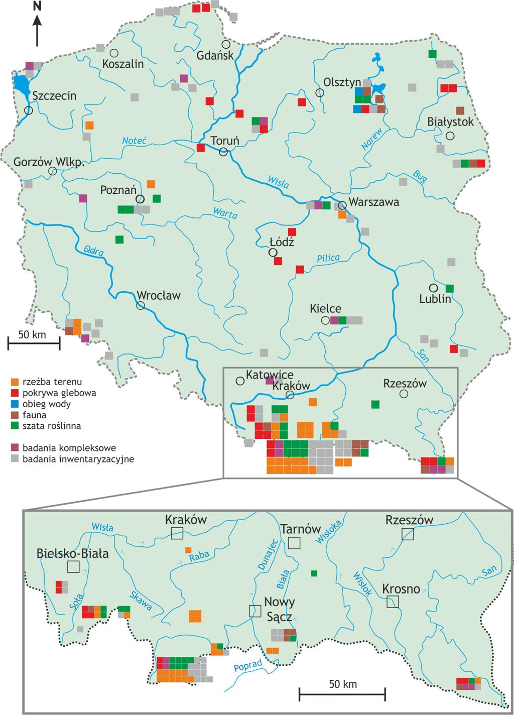 Ryc. 1. Wpływ antropopresji turystycznej na wybrane komponenty środowiska geograficznego.