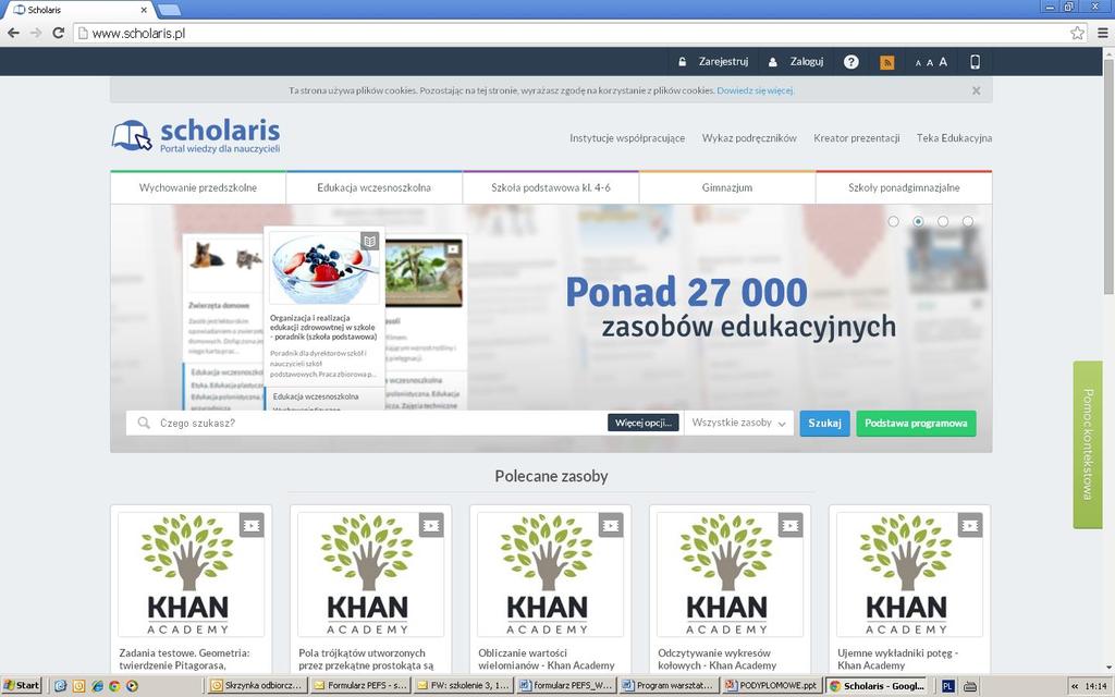 scholaris To bezpłatny portal dla nauczycieli zawierający elektroniczne