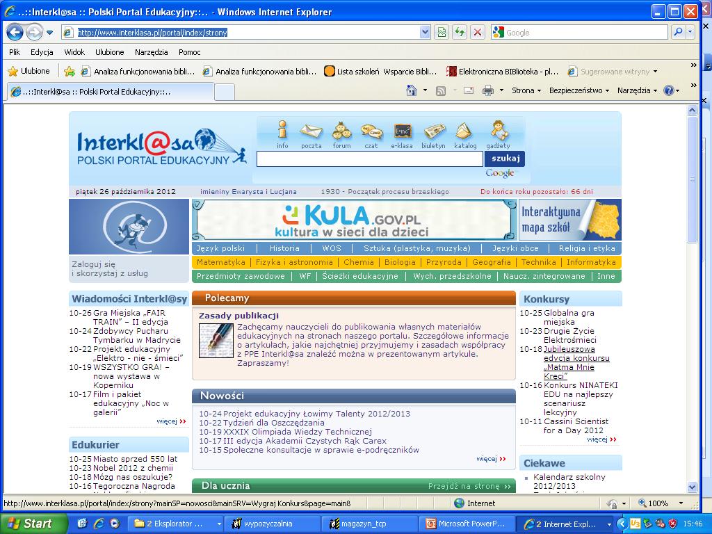 Interkl@sa. Polski Portal Edukacyjny www.interklasa.pl Portal edukacyjny przeznaczony dla: nauczycieli, uczniów i rodziców.