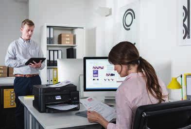 Oferta drukarek biurowych EcoTank L565 Kolorowe urządzenie wielofunkcyjne 4 w 1 A4 z automatycznym podajnikiem dokumentów, łącznością Wi-Fi oraz Ethernet EcoTank L6160 Szybka,
