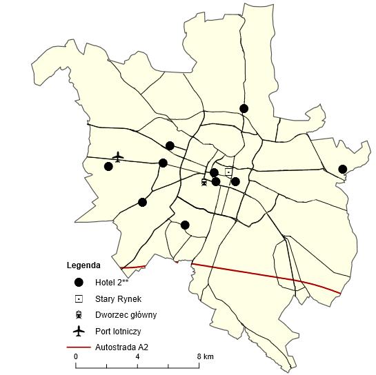 6 2 Lokalizacja hoteli dwugwiazdkowych w Poznaniu w