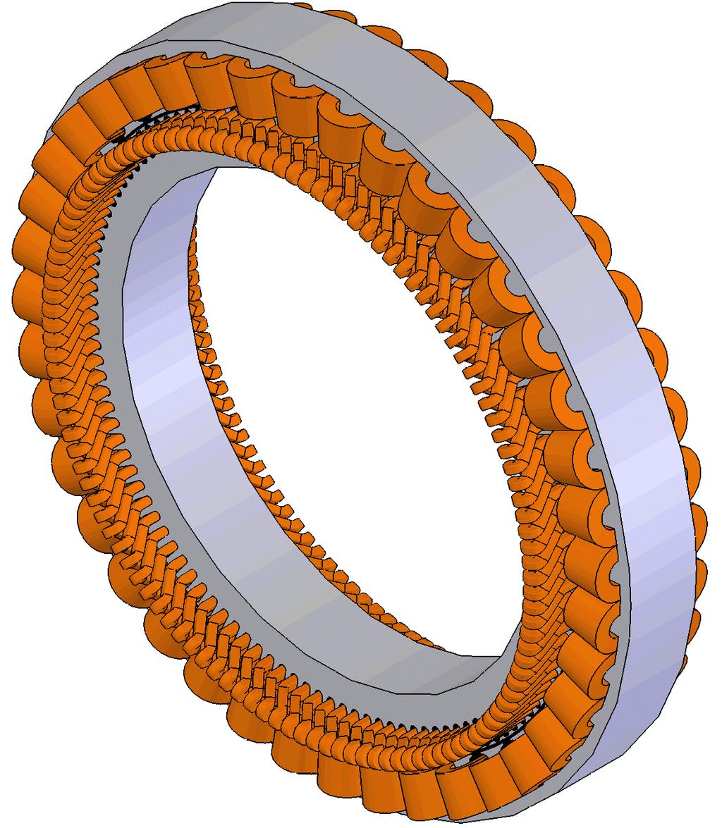 2. MODEL POLOWO - OBWODOWY Optymalnym rozwiązaniem konstrukcyjnym wzbudnicy bezszczotkowej wydaje się być maszyna, w której liczba zębów stojana jest równa liczbie biegunów pola magnetycznego