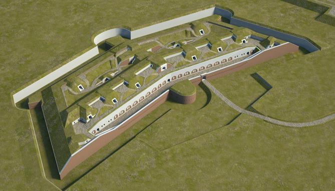 Fort XIV Hurko 1885-1887 Plany fortów autorstwa Tomasza Idzikowskiego Forty południowe Artyleryjski, dwuwałowy, Dwa wały artyleryjskie, kaponiery czołowa, dwie barkowe i szyjowa.