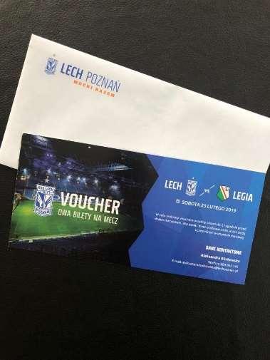 10. Voucher 2 bilety na mecz Lech Poznań