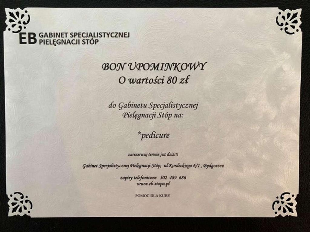 22. 2 bony upominkowe, każdy o wartości 80