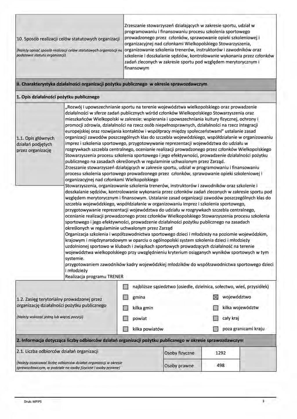 Zrzeszanie stowarzyszeń działających w zakresie sportu, udział w programowaniu i finansowaniu procesu szkolenia sportowego 10.