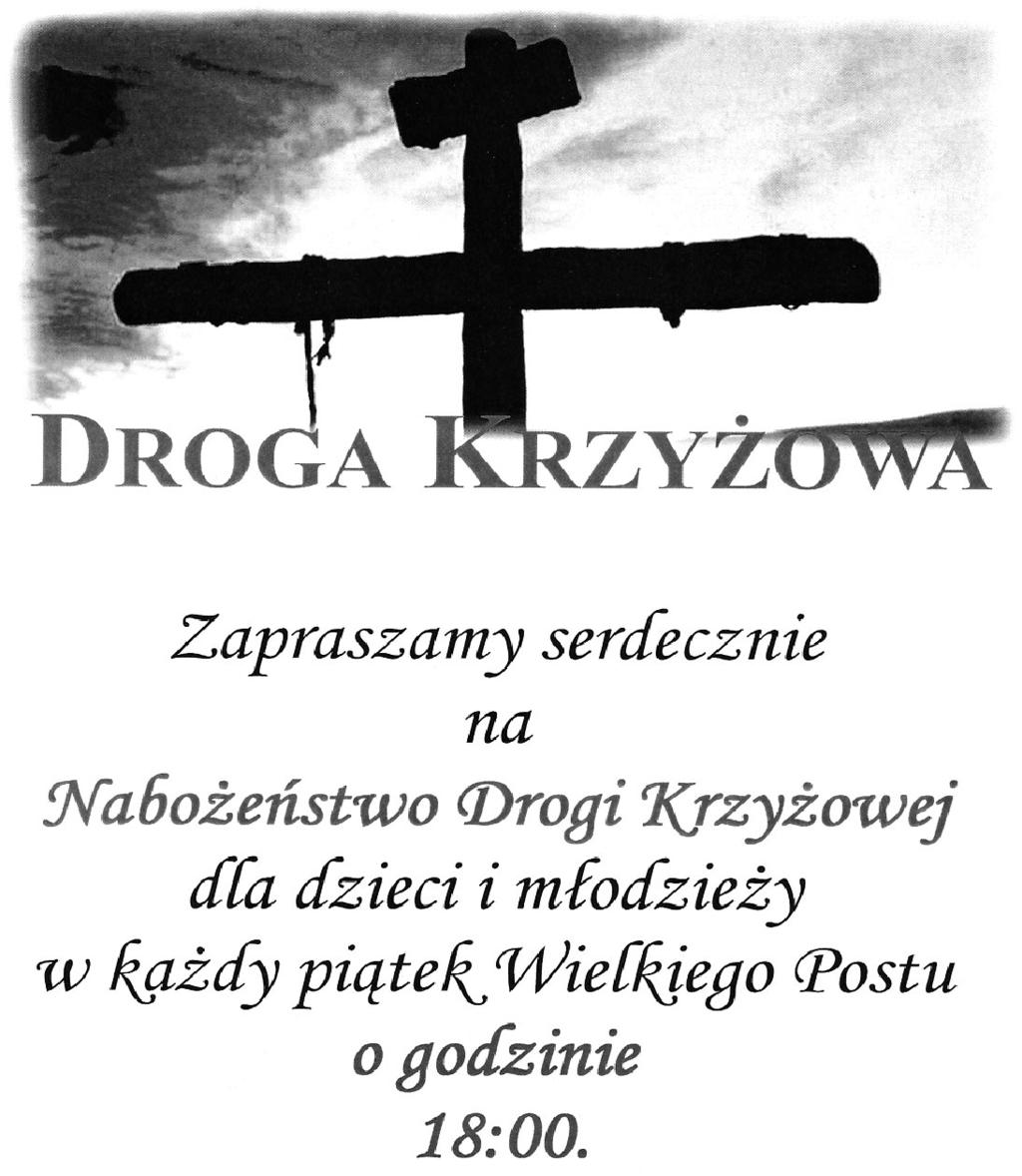 za chorych połączona z Sakramentem chorych będzie w lutym odprawiona wyjątkowo w drugą niedzielę miesiąca, która wypada 11 lutego, w dzień Matki Bożej Lourdeńskiej. PONIEDZIAŁEK: Msza św.