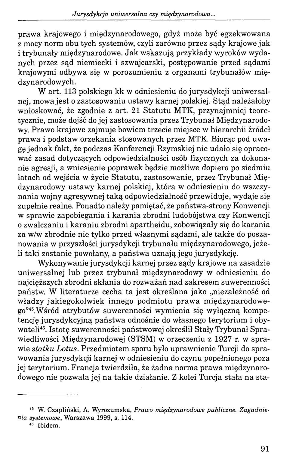 Jurysdykcja uniwersalna czy międzynarodowa.