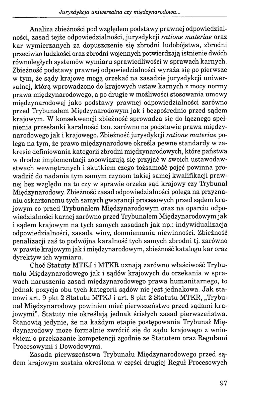 Jurysdykcja uniwersalna czy międzynarodowa.