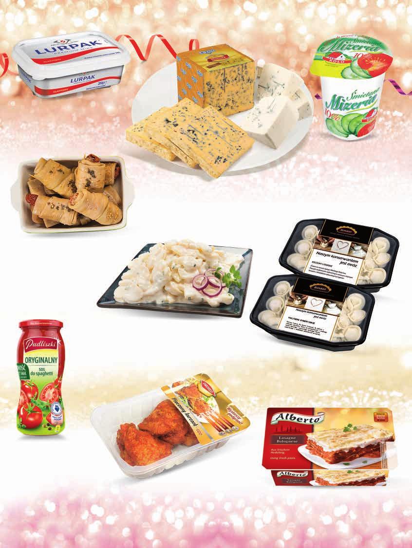 oferta ważna poniedziałku 28 grudnia 2015 do poniedziałku 4 stycznia 2016 5,99 6,79 11% LURPAK 3 rzaje 200 g 29,95 zł / 1 kg 31,99 41,99 10 zł SER LAZUR złocisty błękitny 1,69 2,39 29% ŚMIETANA