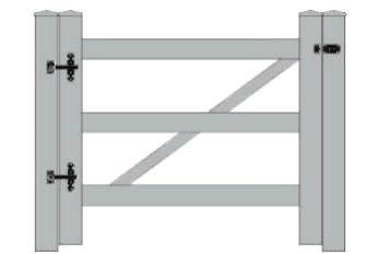 Furtka farmerska 2 wraz z okuciami FS-610-000-001