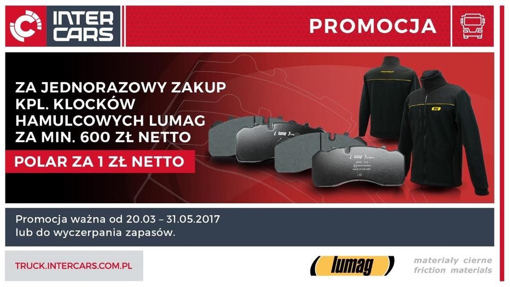 kpl. klocek hamulcowy LUMAG Za jednorazowy zakup kpl.