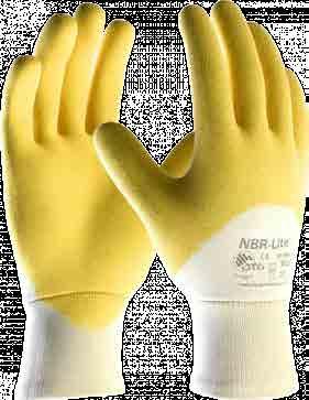 zręczności manualnej. Powlekana nitrylem miękka ochronna na dłoni i 3/4 oparcia z podwójną nitrylową powłoką na dłoni i kciuku. Norma EN388: (4543) Rozmiary od 7 do 11.